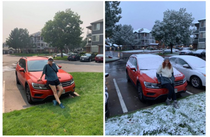 Brusco cambio de tiempo en Denver, Estados Unidos. Del verano al invierno en 24 horas