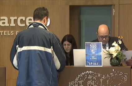Recepción de un hotel de Cáceres