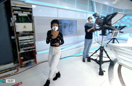 Plató de informativos de Canal Extremadura Televisión