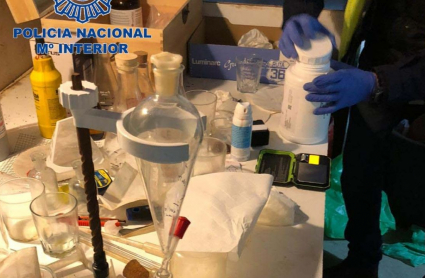 Laboratorio clandestino de cocaína en Don Benito