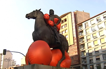 Instalacción artística en Cáceres