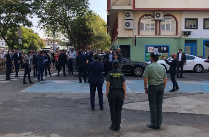 Pedro Sánchez llegando a Navalmoral de la Mata