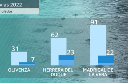 Gráficos de barras de datos de precipitación (mm) en marzo (columna izquierda) y en febrero (dcha. superior) y enero (dcha. inferior) Fuente: AEMET