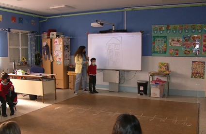 Alumnos de infantil en un aula