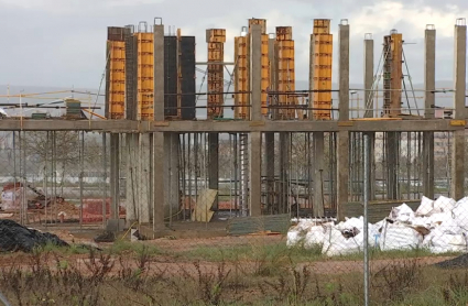 Estructura de un edificio en construcción