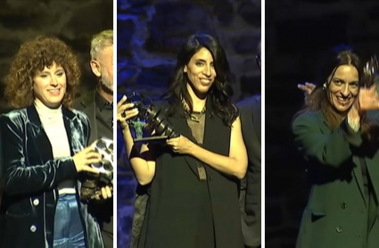 Las tres extremeñas con el San Pancracio en la mano