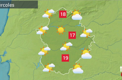 Mapa de tiempo previsto para el miércoles 6 de abril