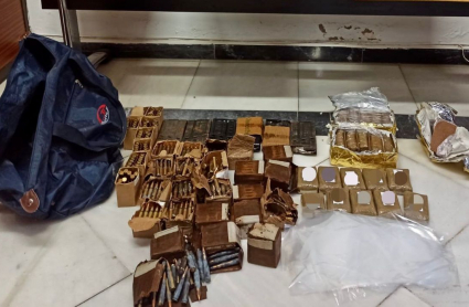Material intervenido por la Policía Local Almendralejo