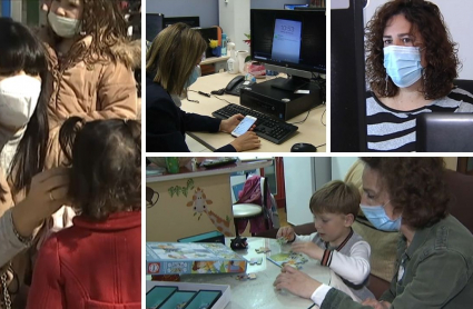 Mujeres realizando algunas de sus tareas cotidianas