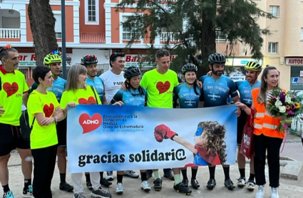 Pedro, a su llegada tras recorrer 400 kilómetros en una sola etapa