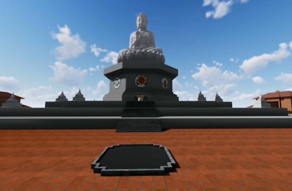 Recreación del proyecto completo del Complejo Budista