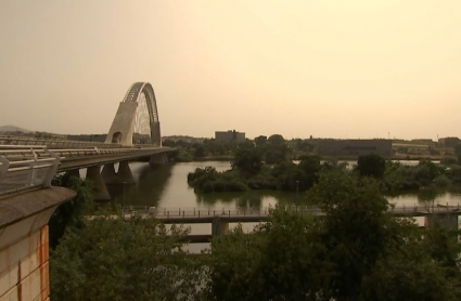 El puente de Lusitania, esta tarde