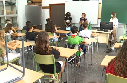 Clases en un colegio extremeño