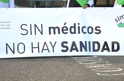 Pancarta durante una protesta convocada por SIMEX