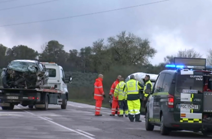 Accidente en la carretera de Olivenza