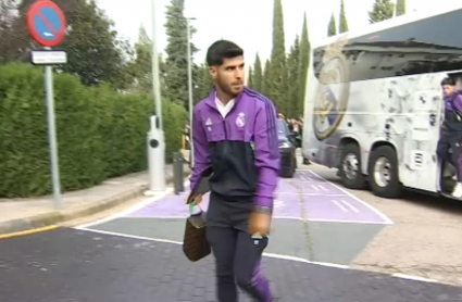 Llegada jugadores Real Madrid a Cáceres