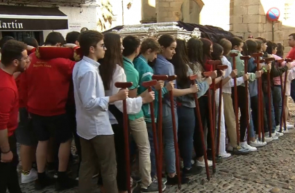 Ensayo de la Semana Santa en Cáceres