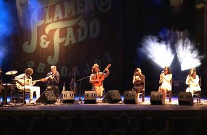 Concierto de Lin Cortés durante el Festival de Flamenco y Fado de Badajoz