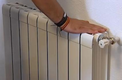 Calefactor en una vivienda. 